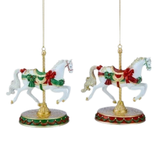 Pre-Order Resin Carousel Horse Ornament Set MTX77621