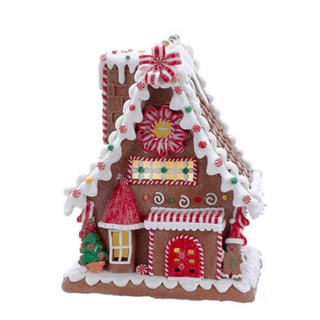Pre-Order Battery Operated LED Peppermint House Gingerbread House GBJ0001