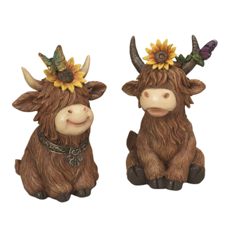 Pre-Order Resin Highland Cow with Sunflower Set 2827730