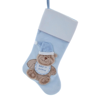 Pre-Order Baby's 1st Faux Fur Bear With Fleece Cuff Stocking Boy SG0320