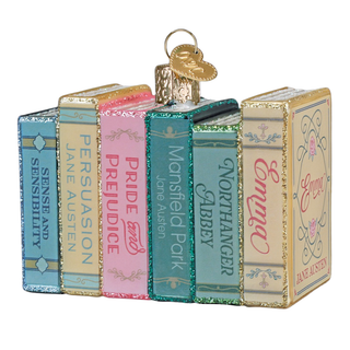 Pre-Order English Cottage Pastel Jane Austen Books Ornament 32857