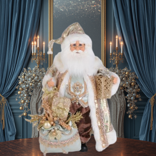 Sage Lighted Elegance Santa