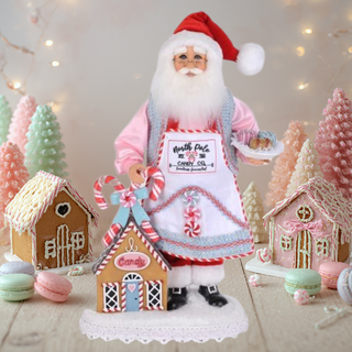 Pastel North Pole Gingerbread Candy Santa CC16-275