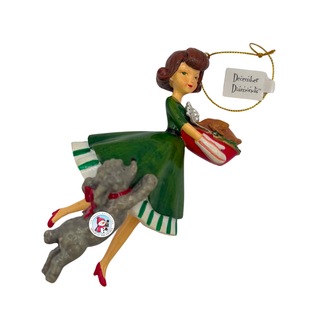 December Diamonds Retro Girl and Girl w/Dinner Ornament 29-29891