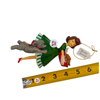 December Diamonds Retro Girl and Girl w/Dinner Ornament 29-29891