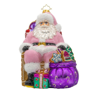 Pink Sweet Tooth Santa Christmas Ornament 1022202