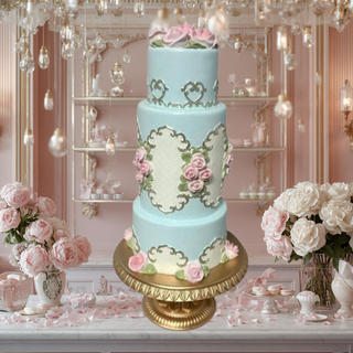 December Diamonds 18in Marie Blue Tiered Cake 29-30481