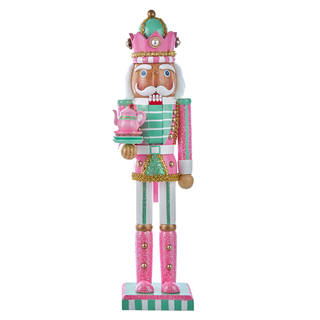 Pre-Order Tea Time Pink & Green Nutcracker Set w/teapot or teacups F2473