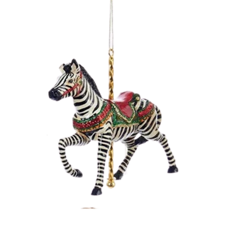 PRE-ORDER Carousel Animals Christmas Ornament Horse Giraffe Zebra Tiger C8523