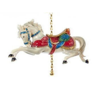 PRE-ORDER Carousel Animals Christmas Ornament Horse Giraffe Zebra Tiger C8523