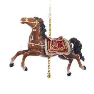 PRE-ORDER Carousel Animals Christmas Ornament Horse Giraffe Zebra Tiger C8523