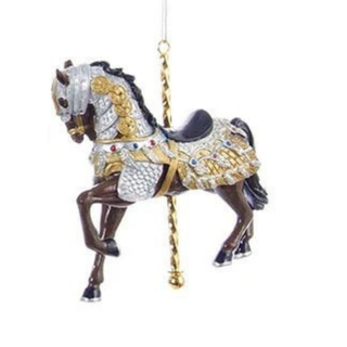 PRE-ORDER Carousel Animals Christmas Ornament Horse Giraffe Zebra Tiger C8523