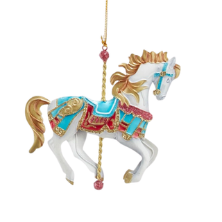 PRE-ORDER Carousel Animals Christmas Ornament Horses S4041