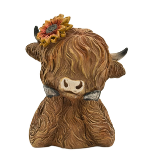 RAZ Imports Sunflower Highland Cow 4612231