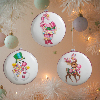 RAZ 5" Bubblegum Blowin' Disc Ornament Set 4624822