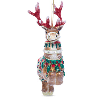 Comet Reindeer Glass Ornament SDH20011-250
