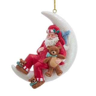 Pre-Order Sleeping Crescent Santa Ornament D4864