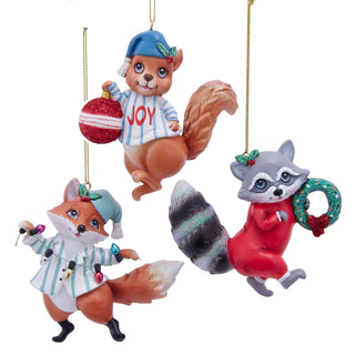Pre-Order Woodland Animal Pajama Ornaments D4868