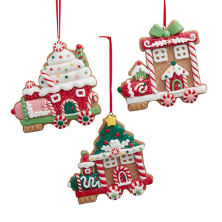 PRE-ORDER Gingerbread House Train Ornament D5018
