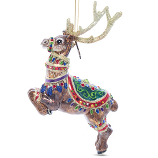Dasher Reindeer Glass Ornament SDH2117-250
