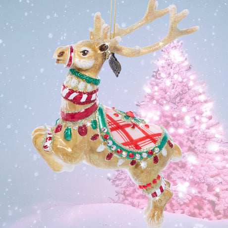 Donner Reindeer Glass Ornament SDH20053-250