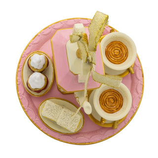 Pre-Order Tea Time Rose Pink Afternoon Tea Set Ornament E1145
