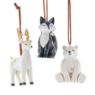 Pre-Order Scandinavian Minimalist Fox Deer Bear Animal Ornament Set  E1147