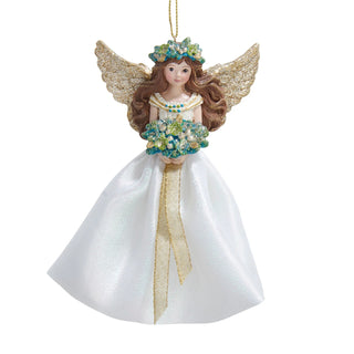 Pre-Order Gold, Blue & Green Contemporary Angel Ornament E1157