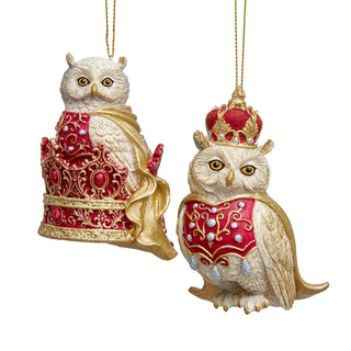 Pre-Order Holiday Diamonds Owl Ornament Set E1070