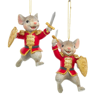 Pre-Order Nutcracker Suite Traditional Red Mouse Soldier Ornament E1173