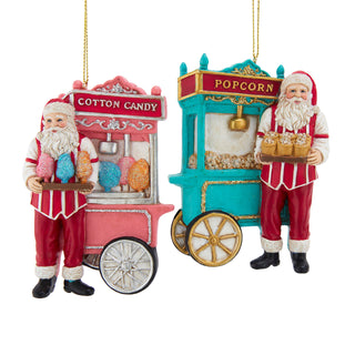 Pre-Order Cotton Candy & Popcorn Santa Ornaments E1193