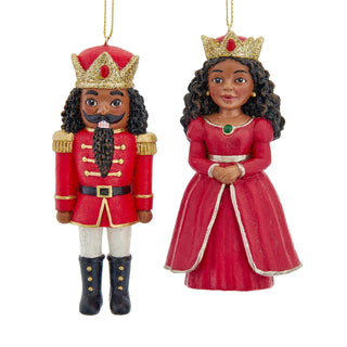 Pre-Order African American Prince & Princess Nutcracker Ornament Set E1197