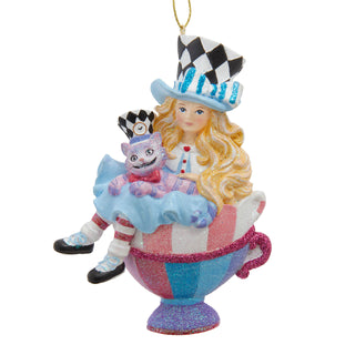 PRE-ORDER Alice In Wonderland Alice Teacup Ornament  E1204