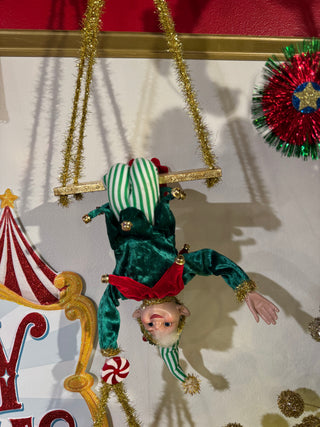 Holiday Trapeze Posable Elf Ornament Set 4602312