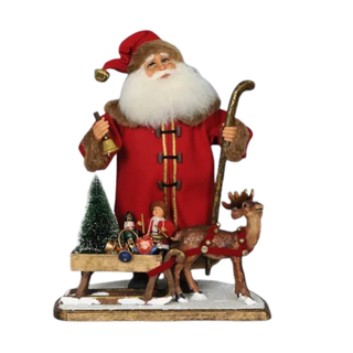 Karen Didion Lighted L.E. Vintage Santa with Sled SC-05LE