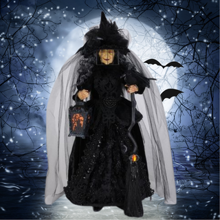 Lighted Enchantress of Midnight Witch HA20-08
