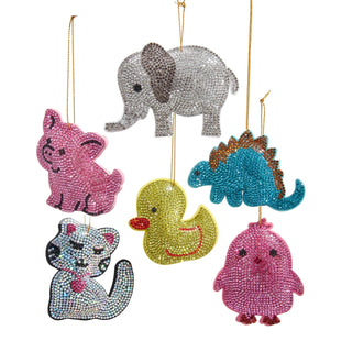 PRE-ORDER Bedazzled Retro Disco Animal Ornament F2457 Cat Elephant Duck Pig Dino F2457