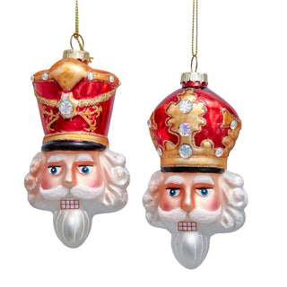 PRE-ORDER Glass King Nutcracker Head Ornament Set F2505