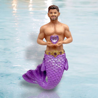 Pre-Order December Diamonds February - Amythyst Merman Christmas Ornament 55-55490