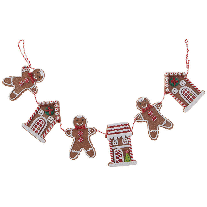 Raz Imports 30" Gingerbread House Man Garland