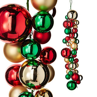 Red, Green Gold Ball Garland G4232726