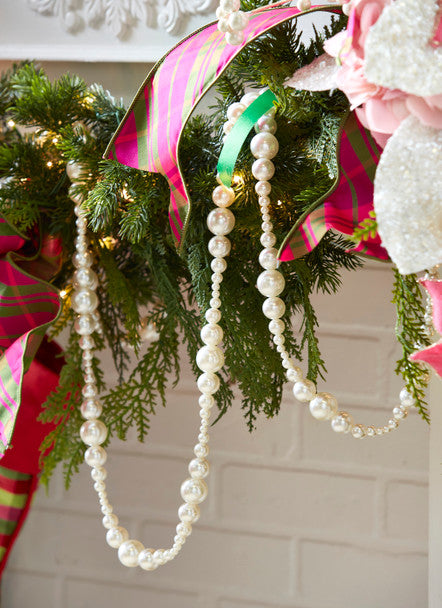 Raz 6' Pearl Christmas Tree Garland