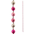 Raz 6' Vintage Pink and Silver Ball Ornament Christmas Tree Garland