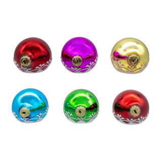 PRE-ORDER 88MM Glass Multicolor Reflector With White Glitter Drop Ornament Set  GG1125