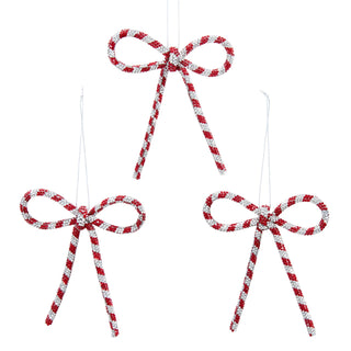 Pre-Order Red & Silver Bow Ornaments, 3-Piece Set H7630