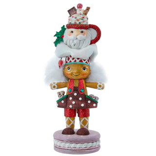 Pre-Order 12" Hollywood Nutcrackers™ Gingerbread With Santa Mug Hat Nutcracker  HA0809