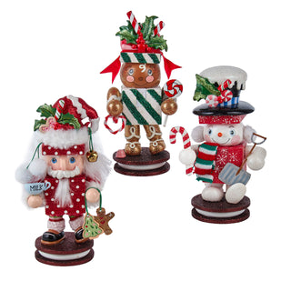 Pre-Order 8" Hollywood Nutcrackers™ Santa, Gingerbread & Snowman Nutcrackers  HA0812