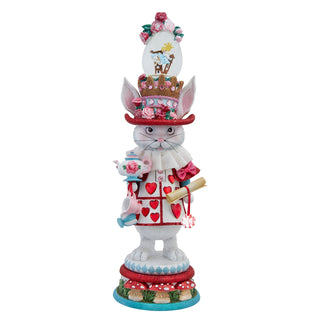 Pre-Order Alice in Wonderland White Rabbit With Water Globe Hat Nutcracker HA0822