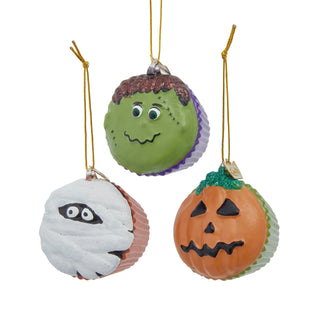 Noble Gems™  Glass Halloween Cupcake Ornament HW1946