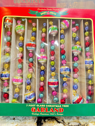 Shiny Bright 7' Radko Christmas Confetti Garland  4027757